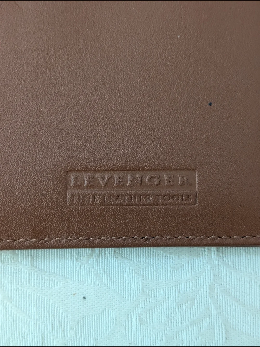 Levenger Brown Leather Passport Holder Travel Wallet Organizer